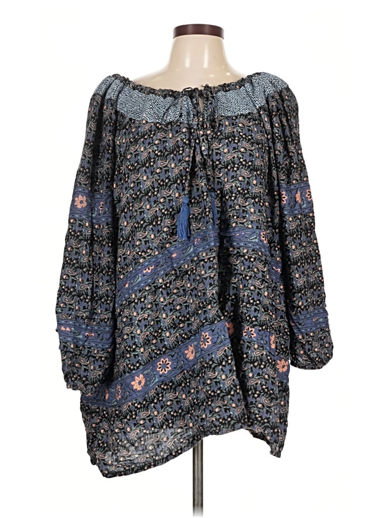 Pre-owned Raga 3/4 Sleeve Blouse In Blue