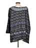 Raga 100% Viscose Graphic Blue 3/4 Sleeve Blouse Size L - photo 2