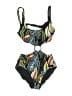 Solid & Striped Tropical Black One Piece Swimsuit Size XS - photo 1