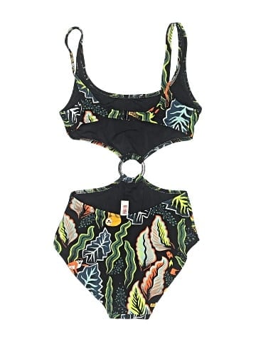Solid & Striped One Piece Swimsuit (view 2)