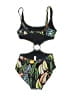 Solid & Striped Tropical Black One Piece Swimsuit Size XS - photo 2