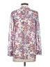 Aqua 100% Polyester Floral White Long Sleeve Blouse Size XS - photo 2