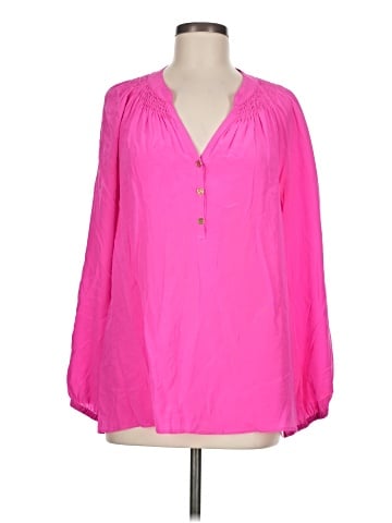 Lilly Pulitzer Long Sleeve Silk Top (view 1)