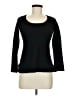 Sutton Studio 100% Cashmere Black 3/4 Sleeve T-Shirt Size M - photo 1