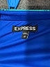 Express 100% Polyester Chevron-herringbone Teal Casual Dress Size S - photo 7