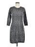 AB Studio Chevron-herringbone Gray Casual Dress Size M - photo 1
