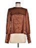Allegra K 100% Polyester Brown Long Sleeve Blouse Size M - photo 1