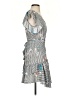 Slate & Willow 100% Polyester Floral Gray Casual Dress Size XS - photo 4