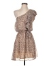 Honey Punch 100% Polyester Animal Print Tan Cocktail Dress Size S - photo 1