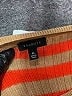 Talbots Stripes Orange Wool Pullover Sweater Size XS - photo 7