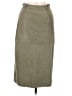 Loewe 100% Suede Solid Tan Green Suede Midi Skirt Size EU 40 / US 10 - photo 1