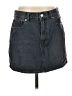 Madewell Solid Gray Denim Skirt Size 27 waist - photo 1