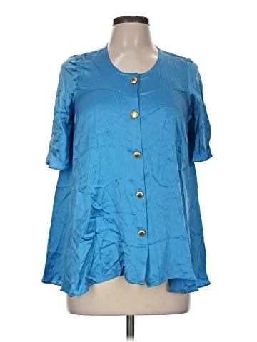 Boulee Short Sleeve Silk Top (view 1)