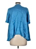 Boulee 100% Silk Blue Short Sleeve Silk Top Size 6 - photo 2