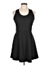 Prince Solid Black Casual Dress Size L - photo 1