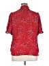 Worthington 100% Polyester Stars Red Short Sleeve Blouse Size XL - photo 2