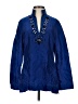 Kay Unger 100% Silk Blue Long Sleeve Silk Top Size 2 - photo 1