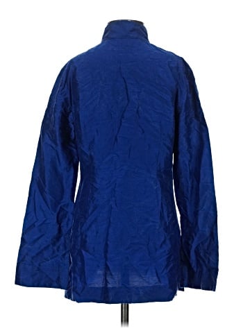 Kay Unger Long Sleeve Silk Top (view 2)
