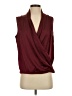 Shein 100% Polyester Burgundy Sleeveless Blouse Size S - photo 1