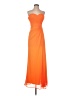 Xscape Solid Orange Cocktail Dress Size 2 - photo 1