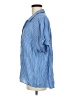 MNG Stripes Blue 3/4 Sleeve Button-Down Shirt Size 8 - photo 5