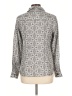 Pendleton 100% Silk Paisley Gray Long Sleeve Silk Top Size 10 - photo 2