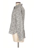Pendleton 100% Silk Paisley Gray Long Sleeve Silk Top Size 10 - photo 5