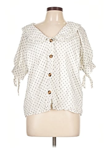 LC Lauren Conrad 3/4 Sleeve Blouse (view 1)