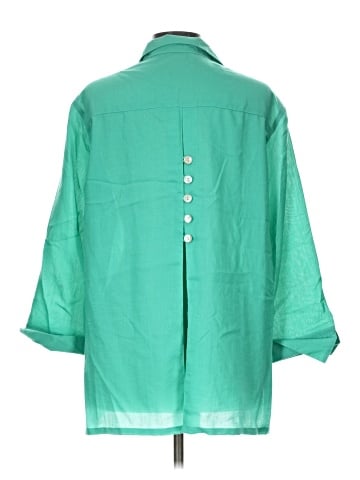 Assorted Brands 3/4 Sleeve Button-Down Shirt (view 2)