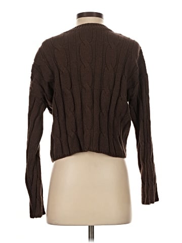 Madewell Cable-Knit V-Neck Crop Sweater (view 2)