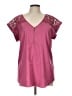 Express Pink Short Sleeve Blouse Size L - photo 1