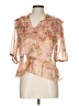 Zara Pink 3/4 Sleeve Blouse Size L - photo 1