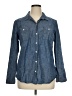 Old Navy 100% Cotton Polka Dots Blue Long Sleeve Button-Down Shirt Size XL - photo 1