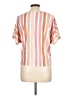 Truself Stripes Pink Short Sleeve Blouse Size L - photo 2