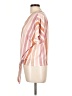 Truself Stripes Pink Short Sleeve Blouse Size L - photo 5