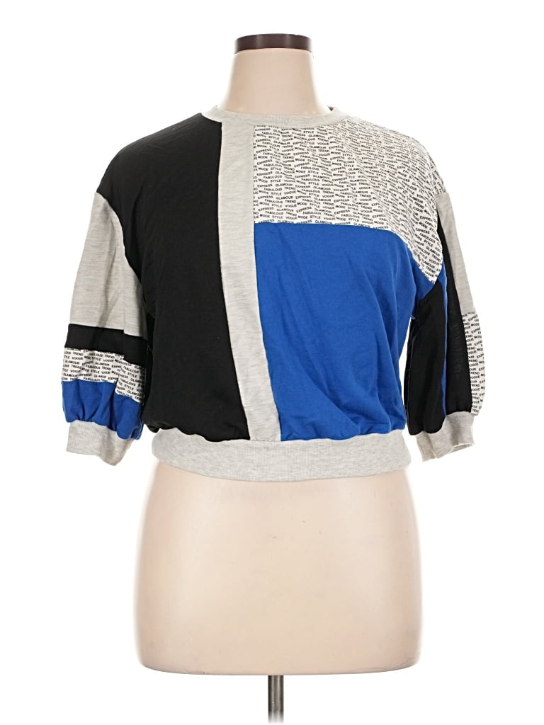 Pre-owned Fashion Nova Pullover Sweater In Blue