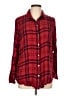 J.Jill 100% Rayon Plaid Red Long Sleeve Button-Down Shirt Size L - photo 1
