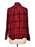 J.Jill 100% Rayon Plaid Red Long Sleeve Button-Down Shirt Size L - photo 2