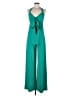 Halston Heritage Solid Teal Jumpsuit Size L - photo 1