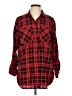 MICHAEL Michael Kors 100% Polyester Plaid Red Long Sleeve Blouse Size L - photo 1