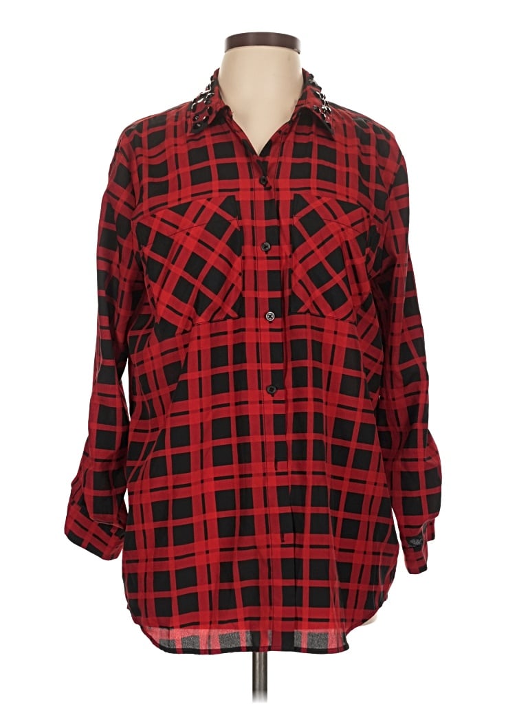 Pre-owned Michael Michael Kors Long Sleeve Blouse In Red