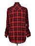 MICHAEL Michael Kors 100% Polyester Plaid Red Long Sleeve Blouse Size L - photo 2