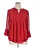 IZOD 100% Polyester Red 3/4 Sleeve Blouse Size XL - photo 1