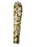 Zara Floral Green Casual Pants Size L - photo 5