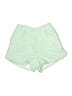 Ronny Kobo 100% Polyester Tweed Green Shorts Size S - photo 1