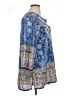 Nostalgia 100% Cotton Blue 3/4 Sleeve Blouse Size XL - photo 4