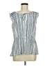 Como Black Blue Sleeveless Blouse Size M - photo 1