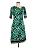 BCBGMAXAZRIA Graphic Green Casual Dress Size M - photo 1