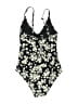 New Look Floral Black One Piece Swimsuit Size 2 - photo 2