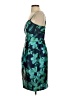 Eliza J 100% Polyester Tropical Teal Cocktail Dress Size 4 - photo 5